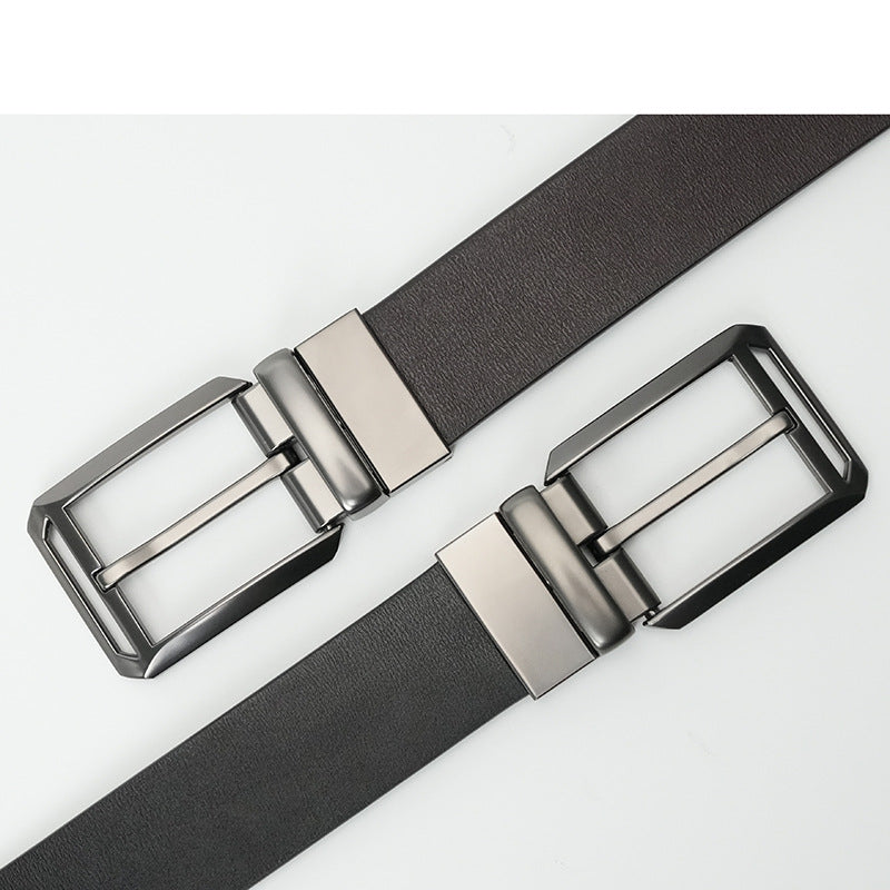 Men’s Reversible Leather Pin Buckle Belt – Cowhide