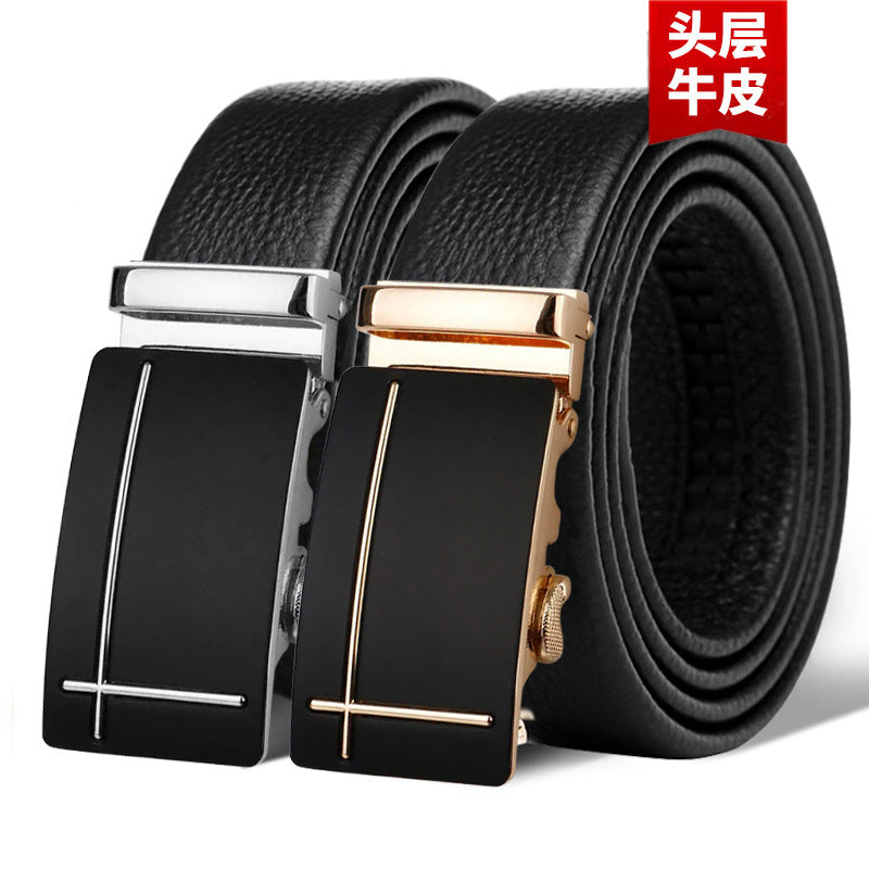 Men’s First Layer Leather Auto Buckle Belt
