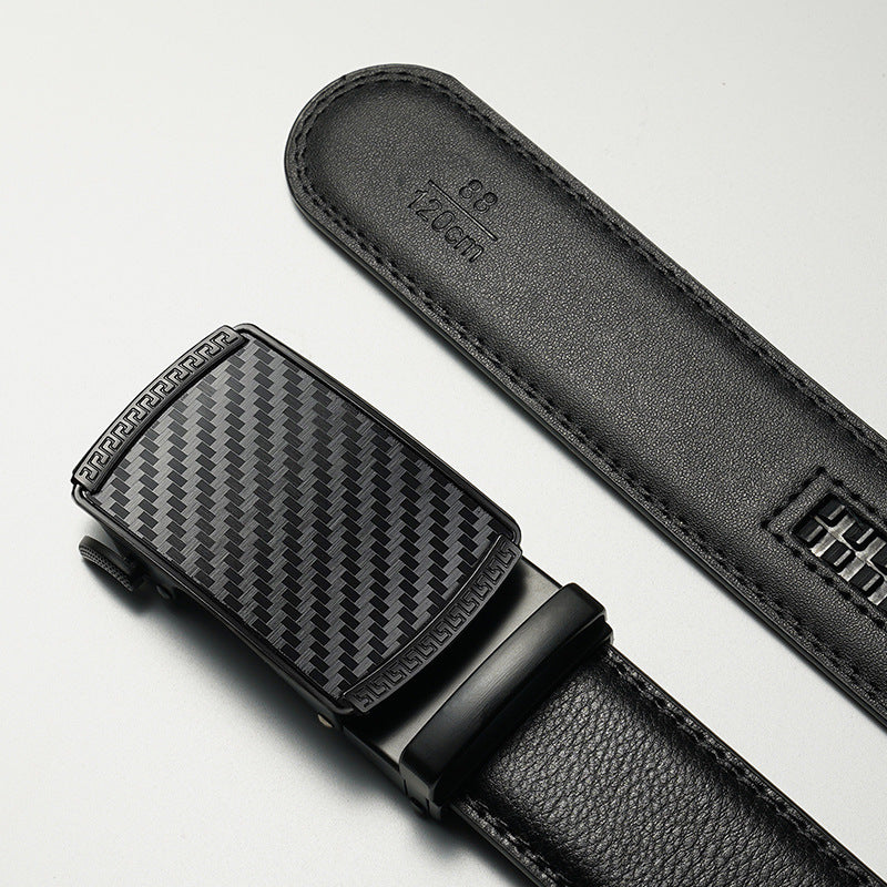 Men’s Auto Buckle Leather Belt – Business Casual