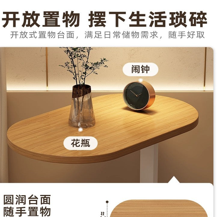 Narrow Bedside Storage Rack Side Table