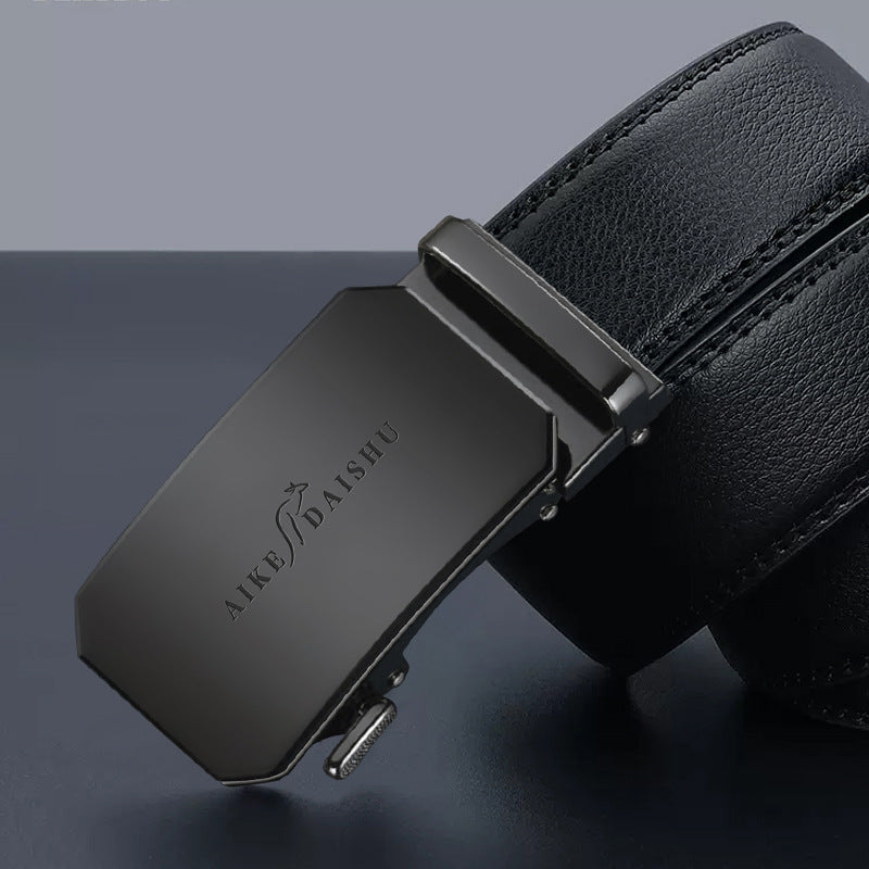 Factory Direct Men’s Auto Buckle Leather Belt – Business