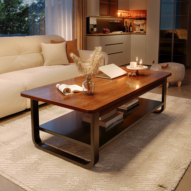 Solid Wood High-End Living Room Coffee Table — walnut
