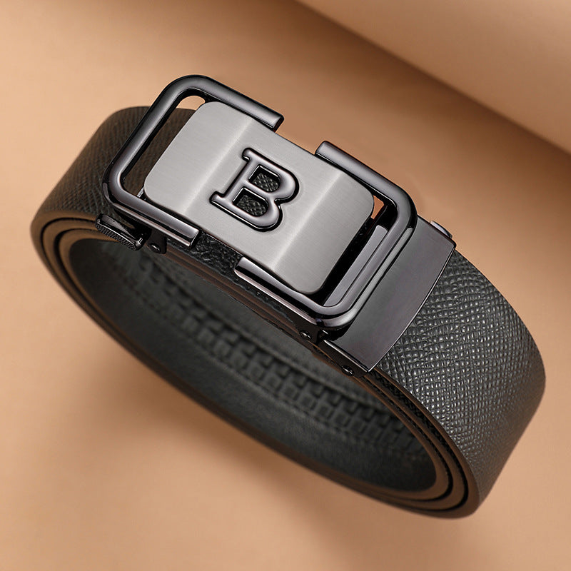 Men’s Auto Buckle Leather Belt – Fashion Business