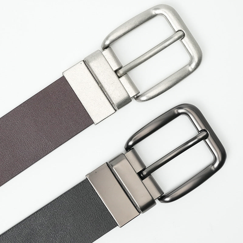 Men’s Rotating Pin Buckle Leather Belt – Fashion Style