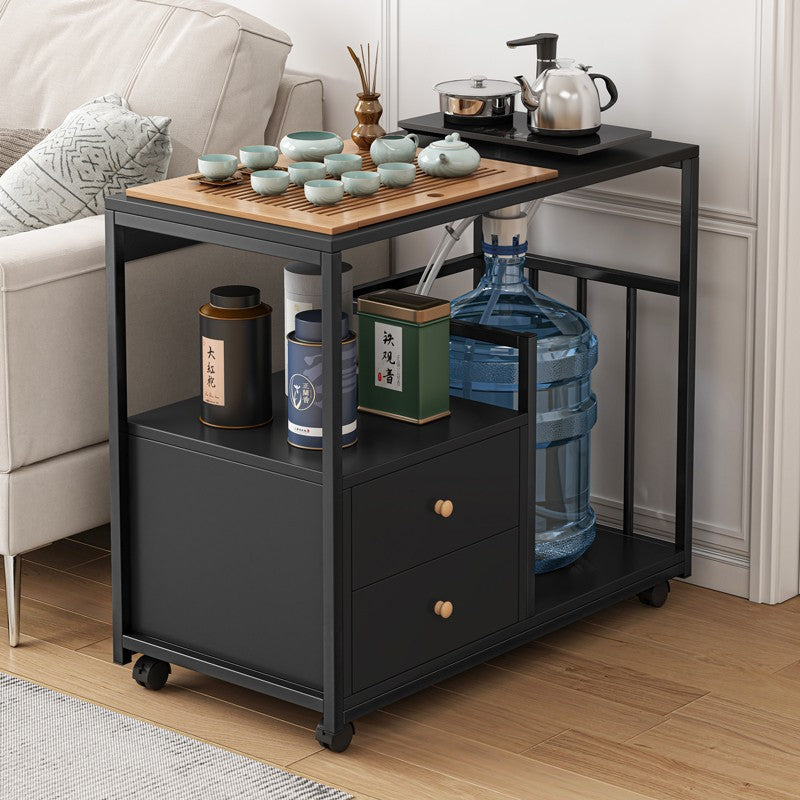 Modern Sofa Side Cabinet Small Tea Table — walnut