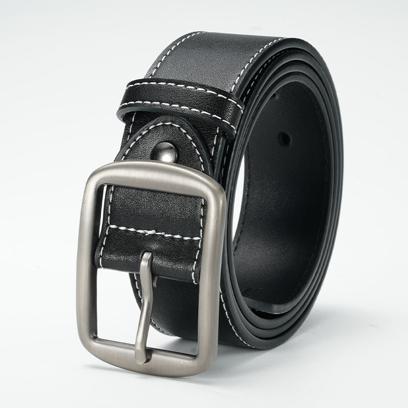 Men’s Pin Buckle Leather Belt – Casual Business Style