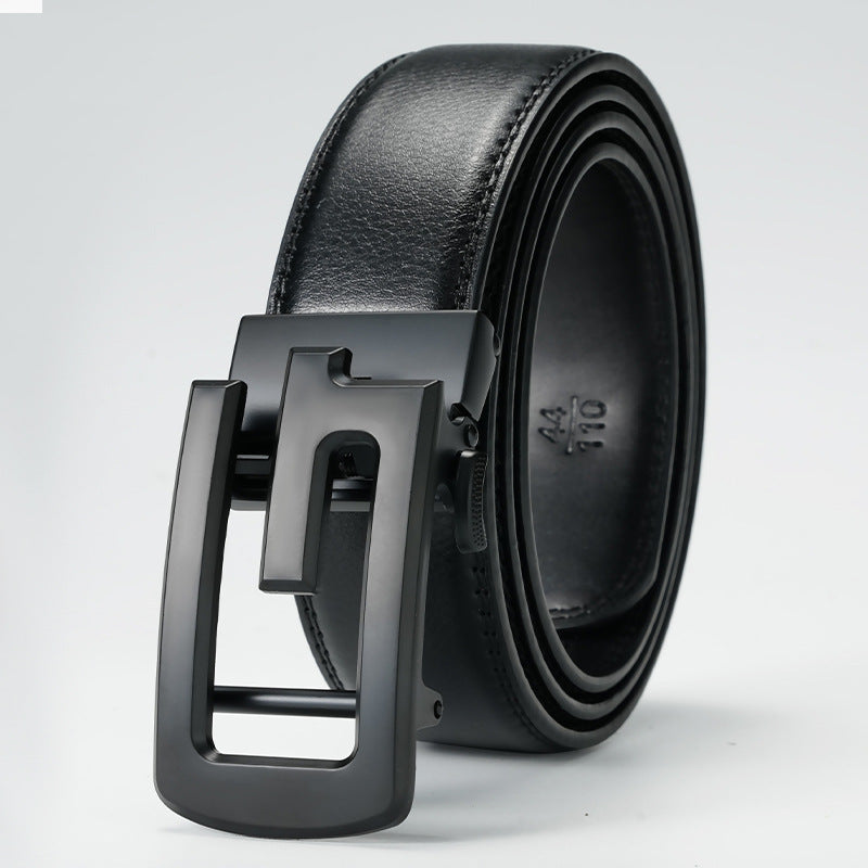 Men's belt with black black buckle - pin buckle design for casual and formal wear