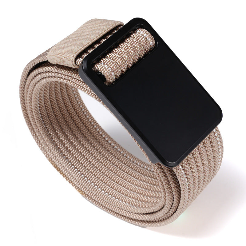 Men's belt with black - pin buckle design for casual and formal wear