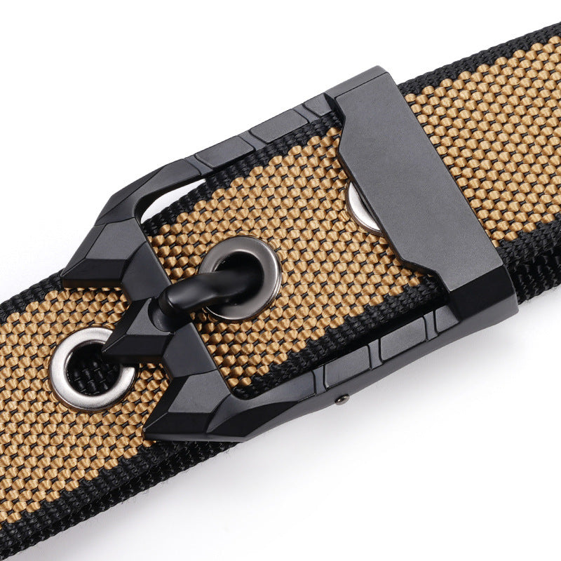 Men's belt with black - pin buckle design for casual and formal wear