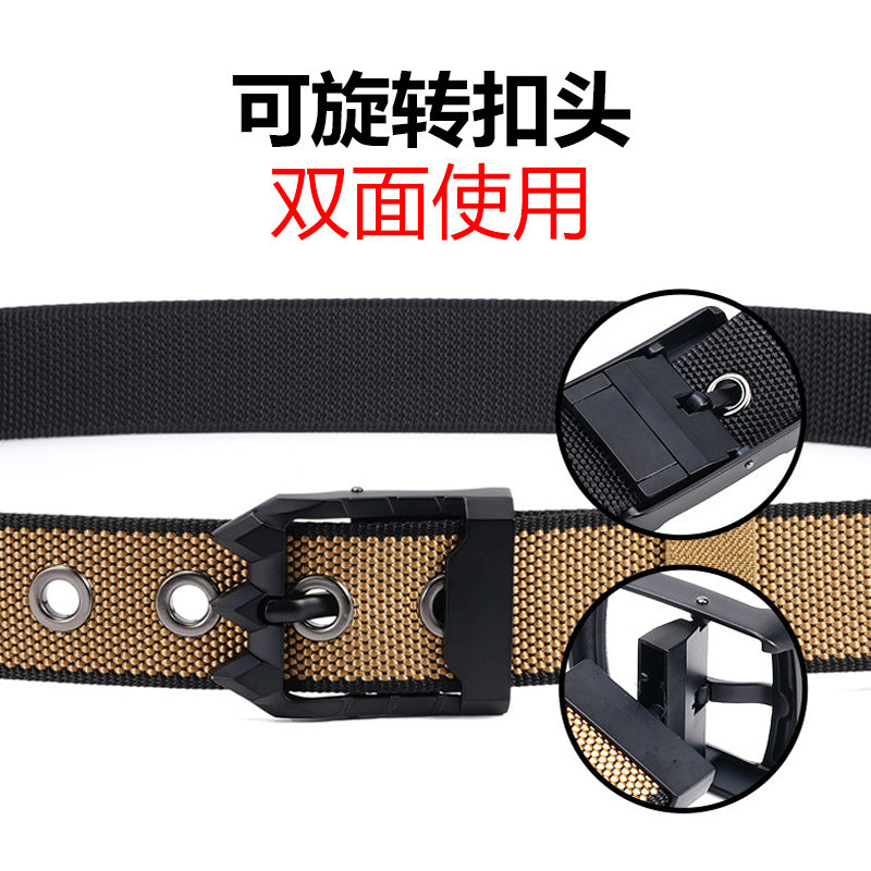 Men’s Canvas Tactical Pin Buckle Belt