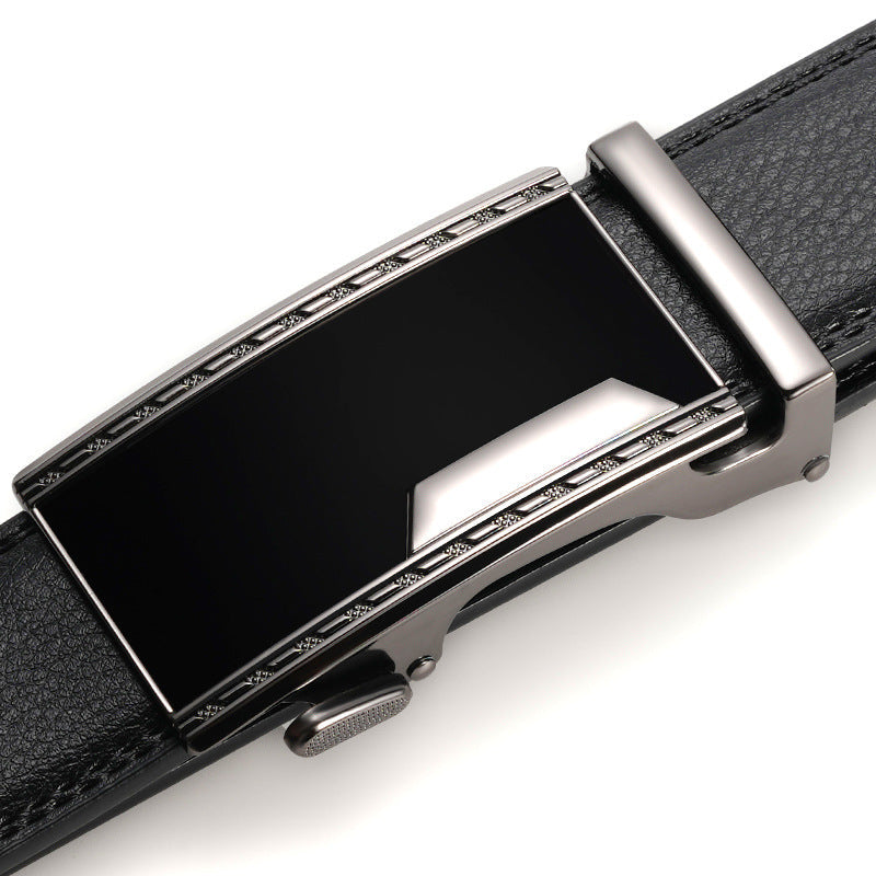 Men’s Cowhide Automatic Buckle Business Belt