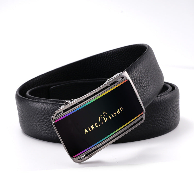 Men’s Genuine Leather Automatic Buckle Belt