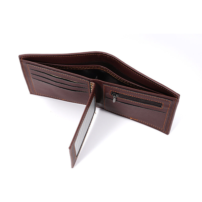 Men’s PU Short Wallet Large Capacity Multi-Card Holder