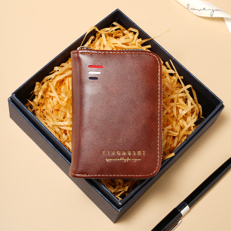 Men’s Durable Short Wallet Large Capacity Design