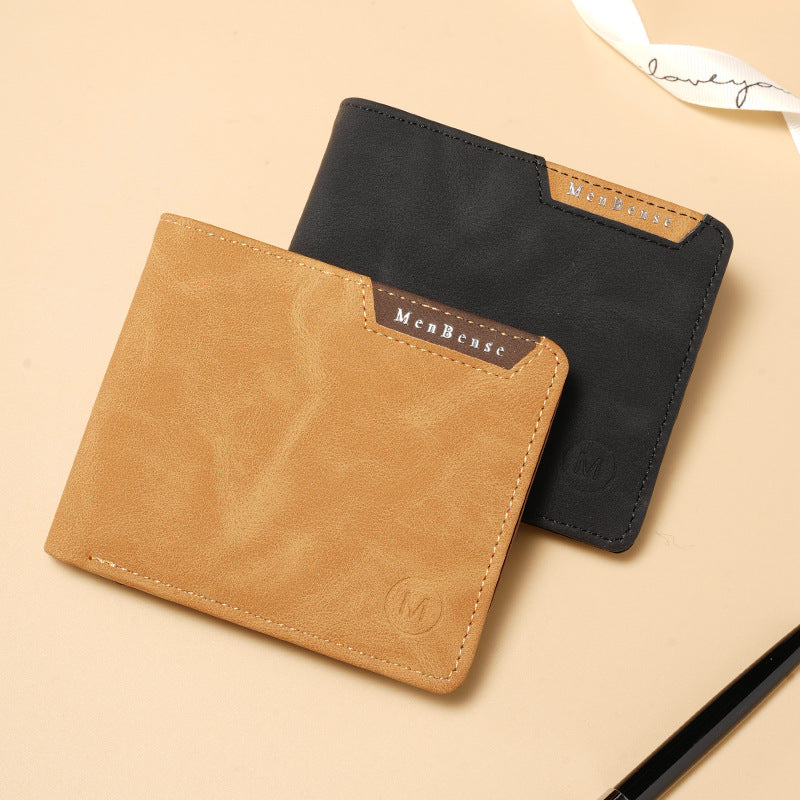 Qb20 Coffee men's wallet - slim leather wallet with multiple card slots and bill compartment