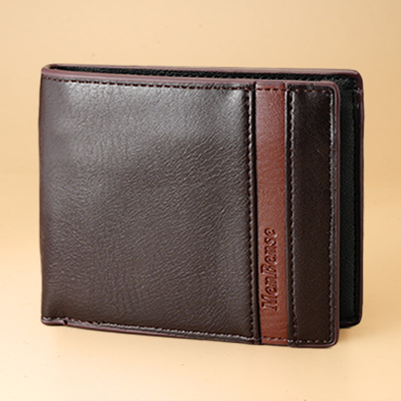 Men’s PU Short Wallet QB11 Large Capacity Practical Wallet