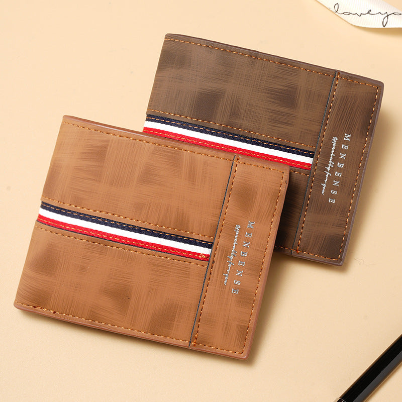 Qb18 Coffee men's wallet - slim leather wallet with multiple card slots and bill compartment