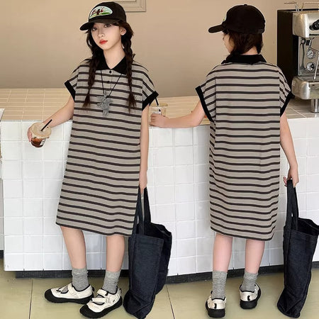 girls Korean-style princess summer dress for casual and seasonal wear