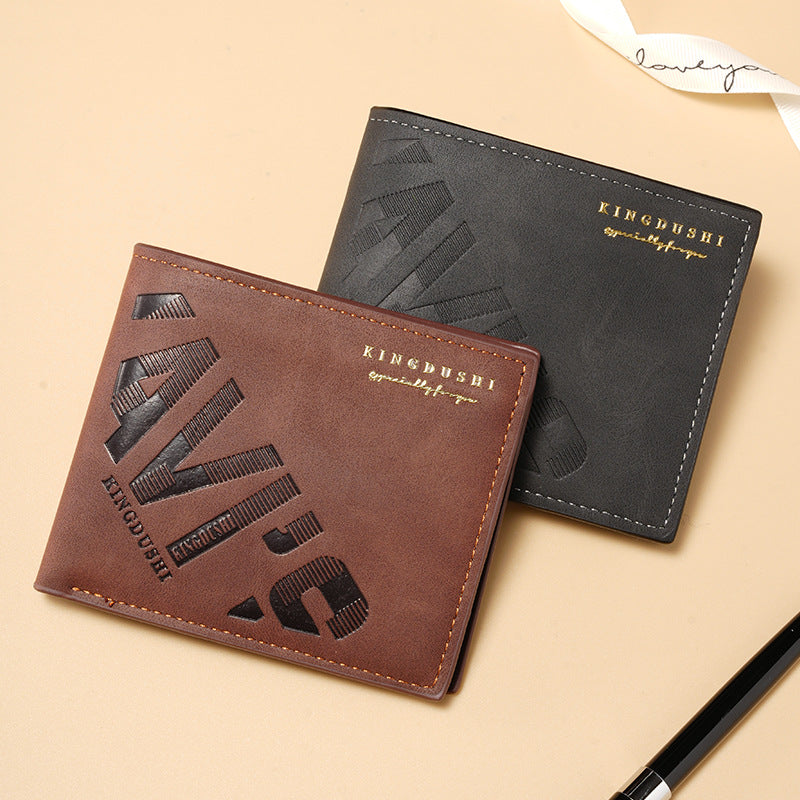 Qb15 Black men's wallet - slim leather wallet with multiple card slots and bill compartment
