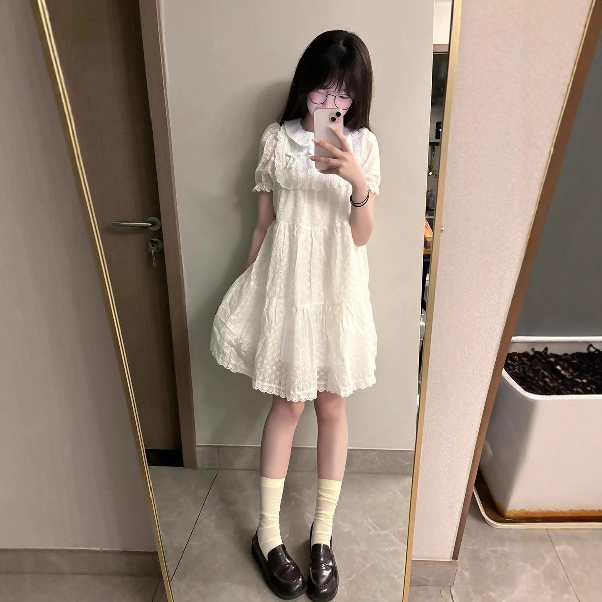 White girls Korean-style princess summer dress for casual and seasonal wear
