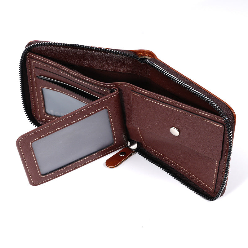 Men’s PU Short Wallet with Multi-Card Slots Compact