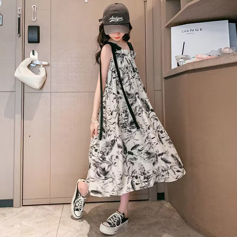 Girls Sleeveless A-Line Princess Dress Summer 2024