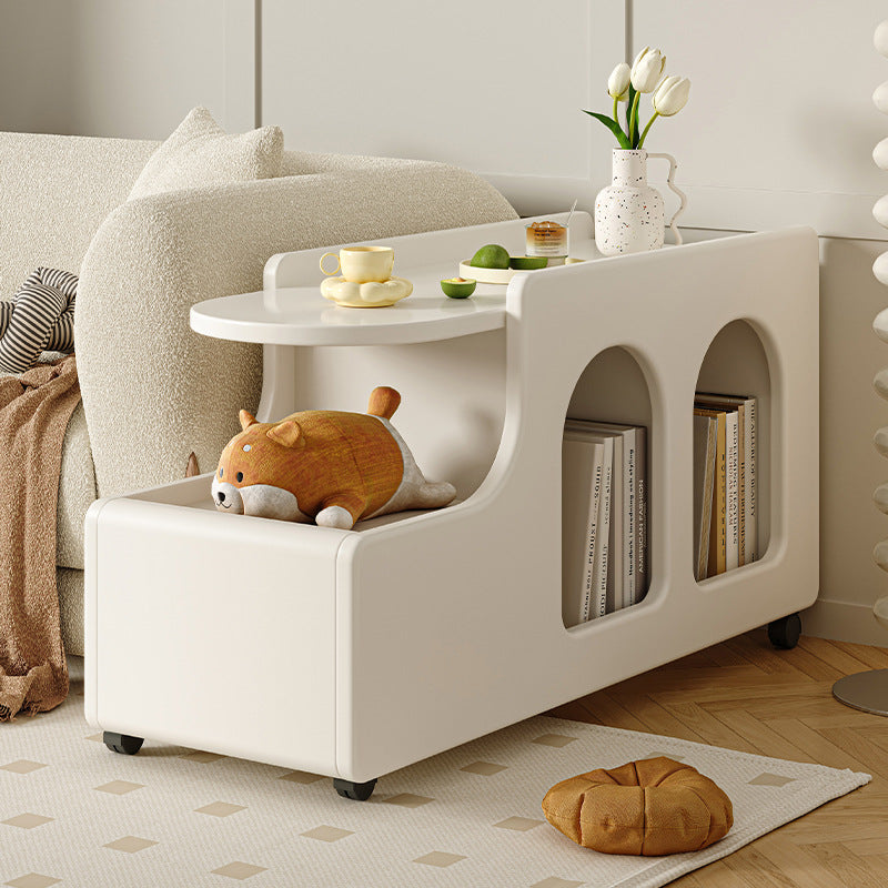 Nordic Cream Style Mobile Sofa Side Coffee — cream