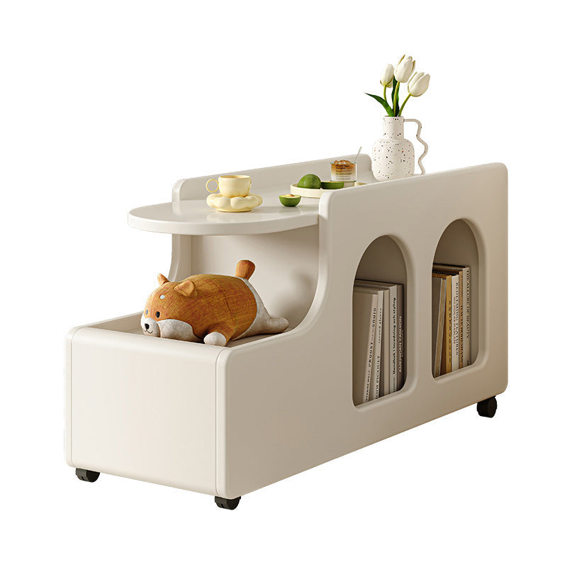 Nordic Cream Style Mobile Sofa Side Coffee Table