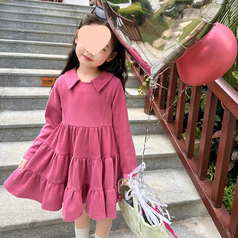 Girls Korean Long Sleeve Princess Dress Autumn Style