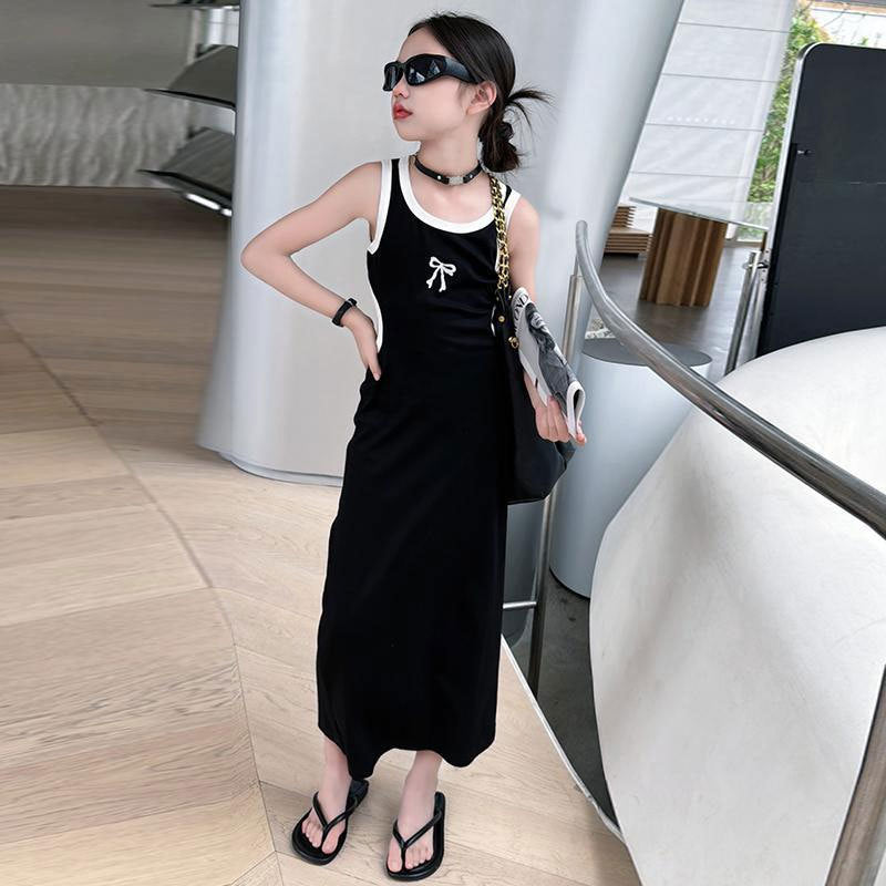 Girls Korean Suspender Long Dress Summer Style