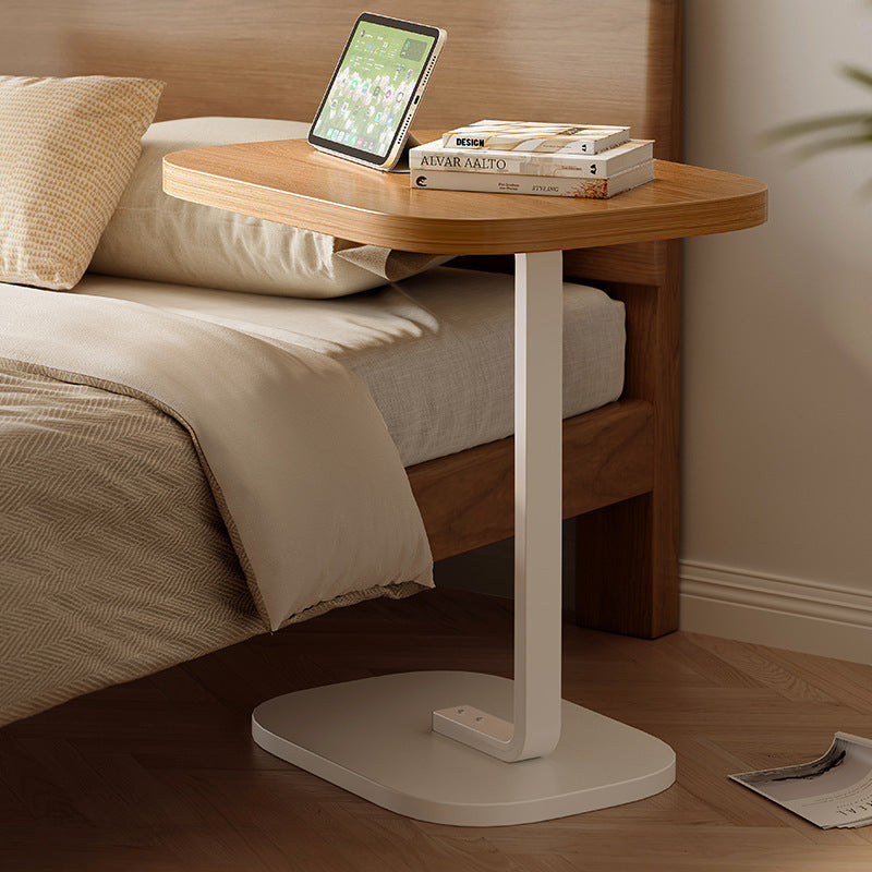 Solid Wood Lift-Top Mobile Bedside Storage Table — walnut
