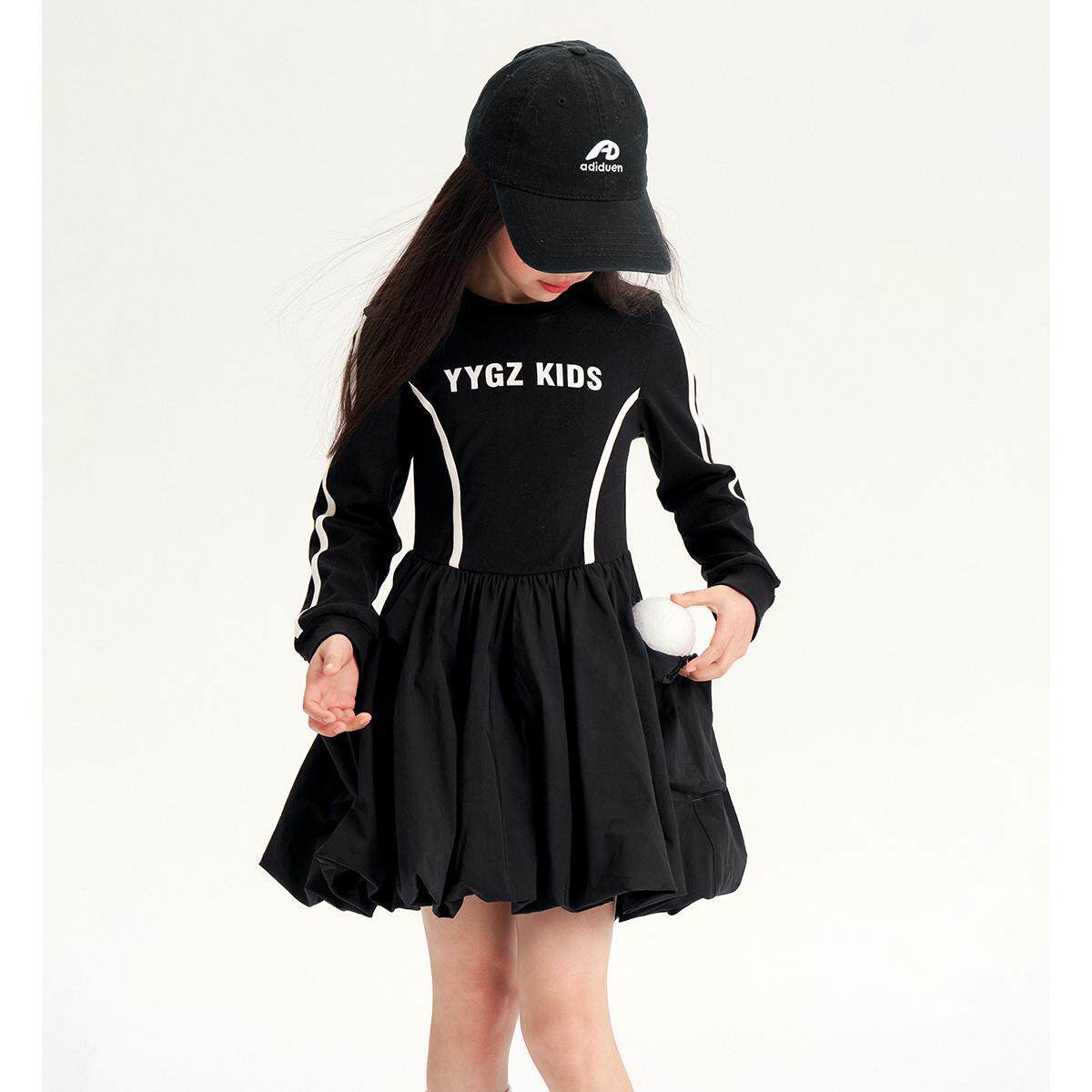 Black girls princess summer dress for casual and seasonal wear