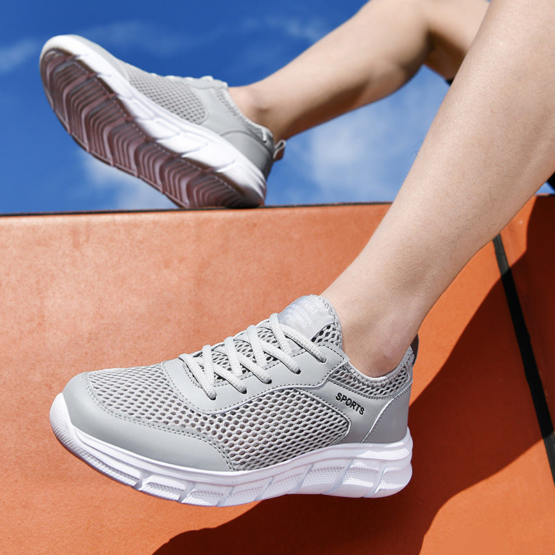 Lq- Light Gray men's sneakers - casual athletic shoes with cushioned comfortable sole