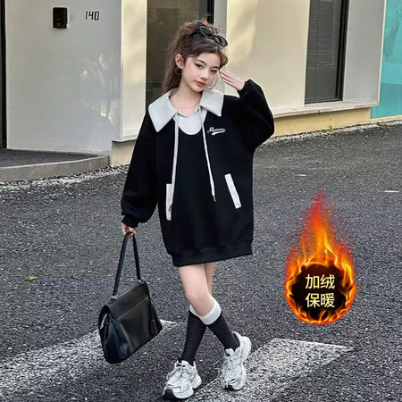 Black girls Korean-style princess summer dress for casual and seasonal wear