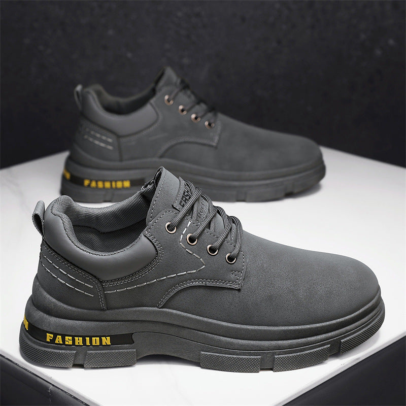 Men’s Spring Autumn Martin Boots Height Increasing Casual Shoes