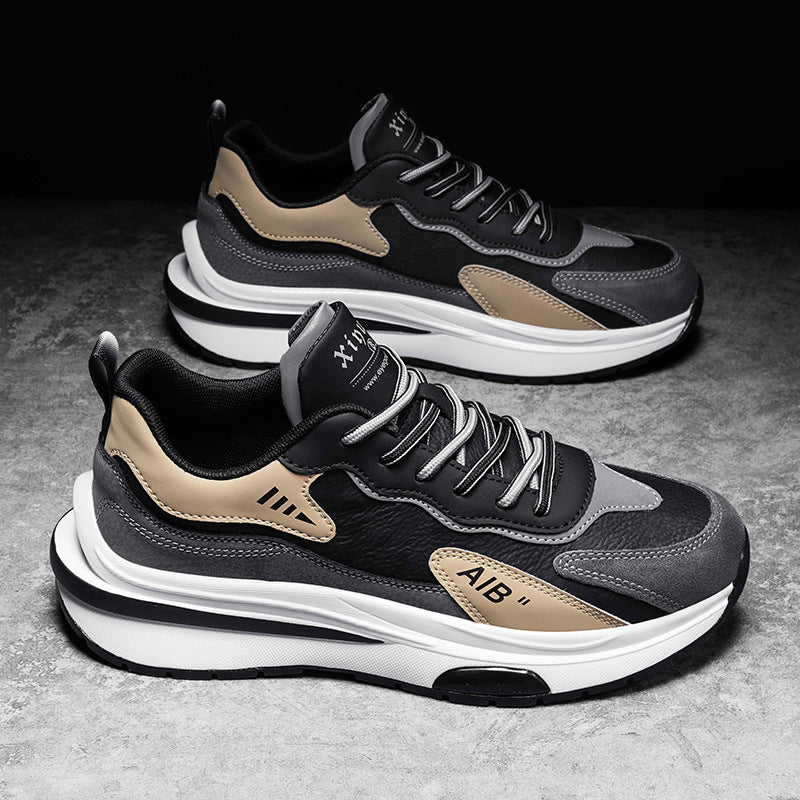 Sy-Xy6827-2 Black men's sneakers - casual athletic shoes with cushioned comfortable sole