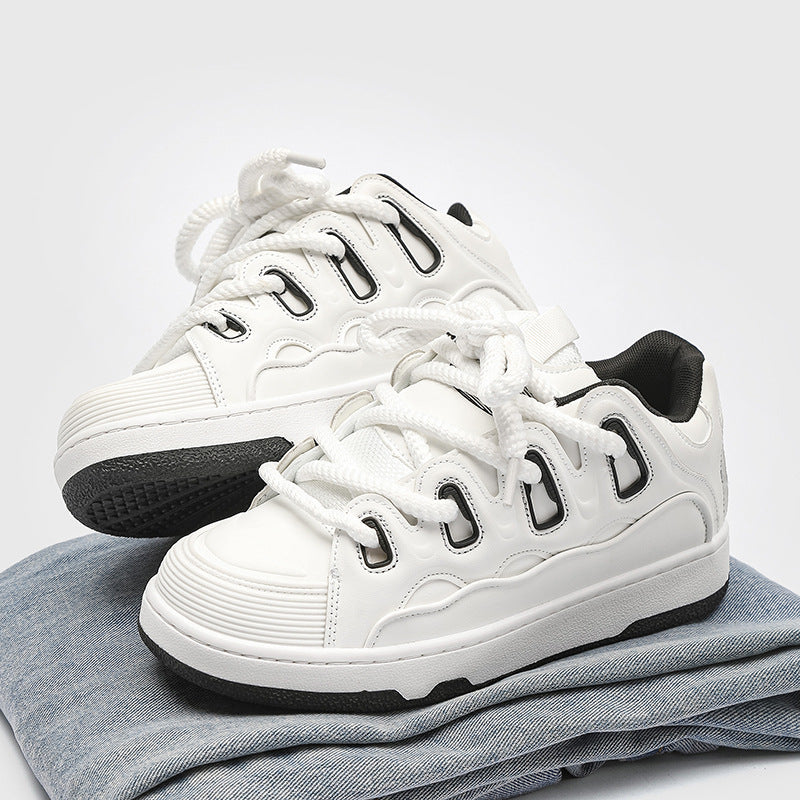 Dl- White And Black men's sneakers - casual athletic shoes with cushioned comfortable sole