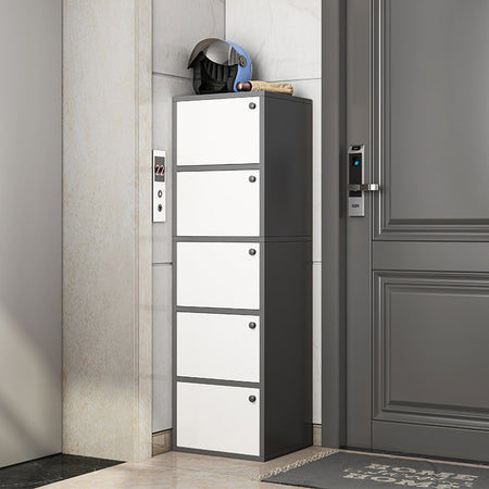 Slim Dustproof Multi-Layer Shoe Cabinet for Entryway — gray