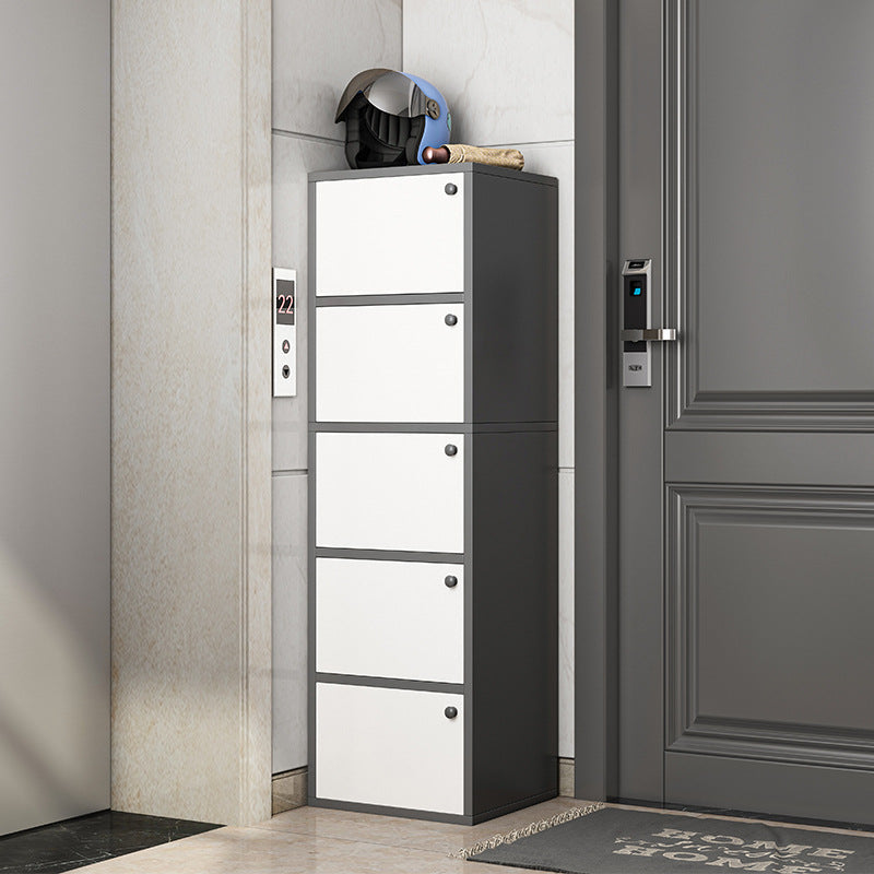 Slim Dustproof Multi-Layer Shoe Cabinet for Entryway — gray