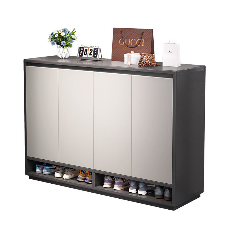 Solid Wood Wall-Mounted Entryway Shoe Cabinet