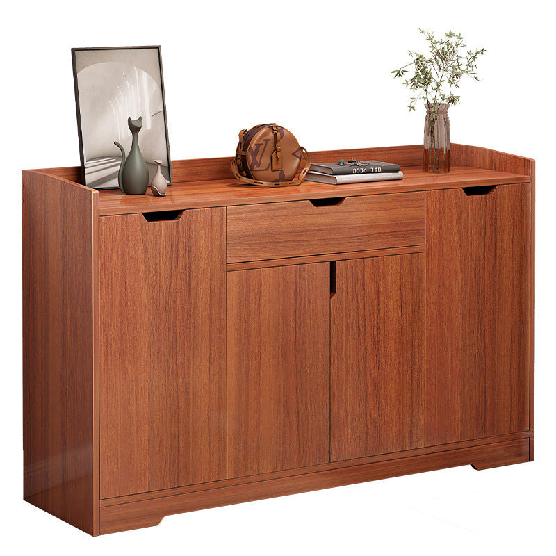 Solid Wood Entryway Shoe Cabinet Wall Storage Rack