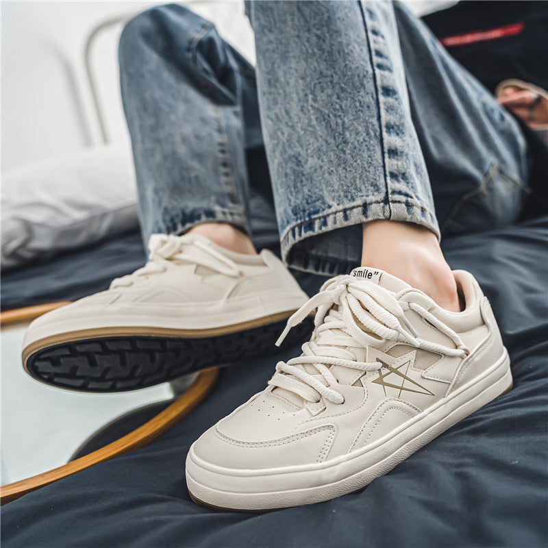 Korean Style Low-Top Lace-Up Sneakers