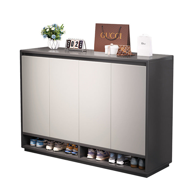 Solid Wood Wall-Adjacent Entryway Shoe Cabinet