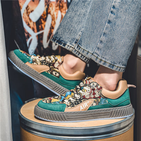 Men’s Spring Autumn Mesh Casual Sneakers Thick Sole Street Shoes