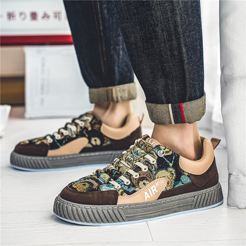 Men’s Spring Autumn Mesh Casual Sneakers Thick Sole Street Shoes