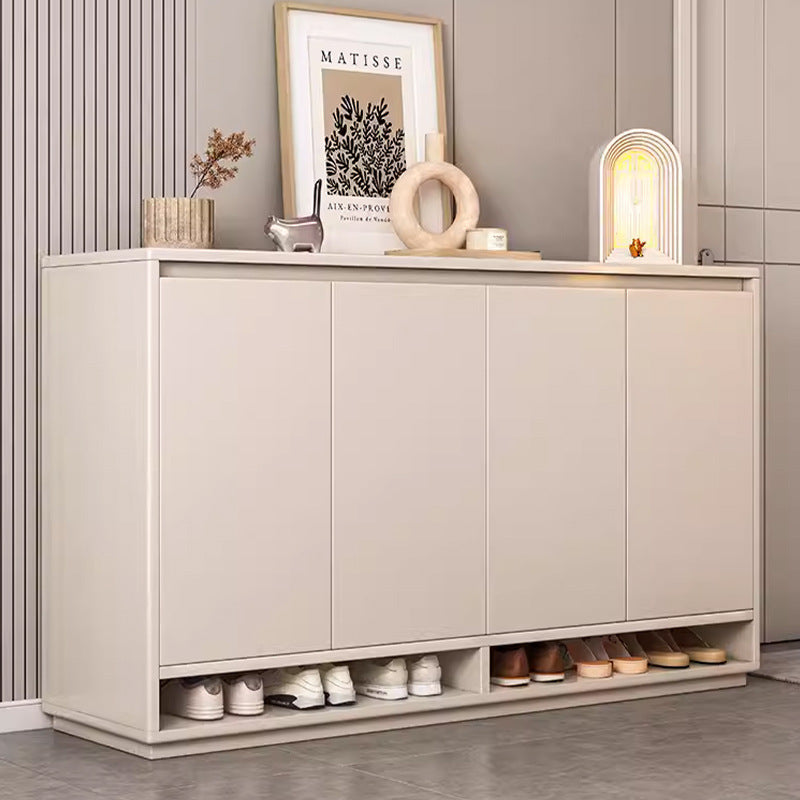 Wall-Mounted Entryway Shoe Cabinet for Hallway — wall-mounted white