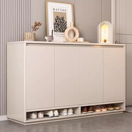 Wall-Mounted Entryway Shoe Cabinet for Hallway — wall-mounted white
