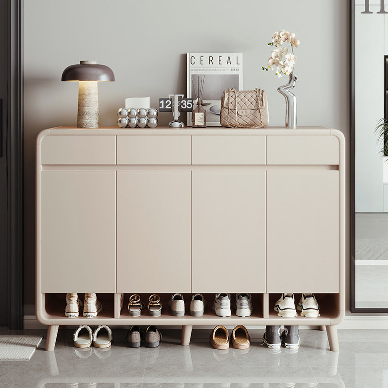 No-Installation Wall-Adjacent Entryway Shoe Cabinet — cocoa custard 60-32-107cm, about 12-15 pairs of sh