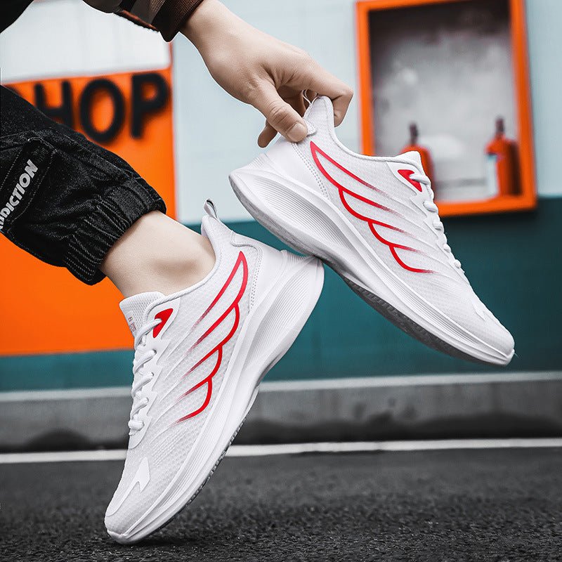 Men’s Fly-Knit Running Shoes Thick Sole Casual Sneakers
