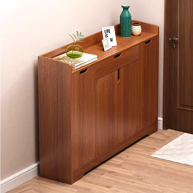 Large Capacity Corridor Entryway Shoe Cabinet — oak